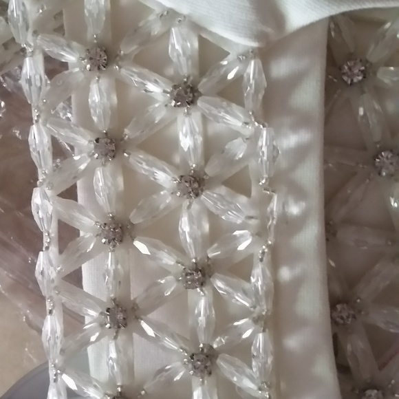 Embellished Midi Halter Bodycon Dress - Picture 2 of 7